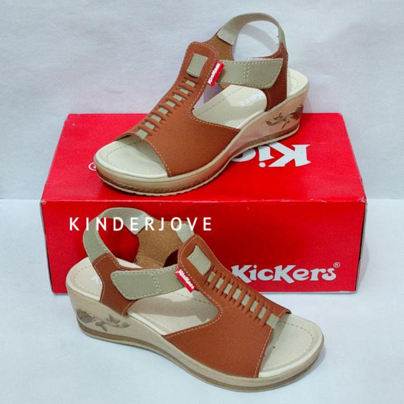 PROMO Wedges Sandal Kickers Wanita Let (Size 37-40) ORIGINAL