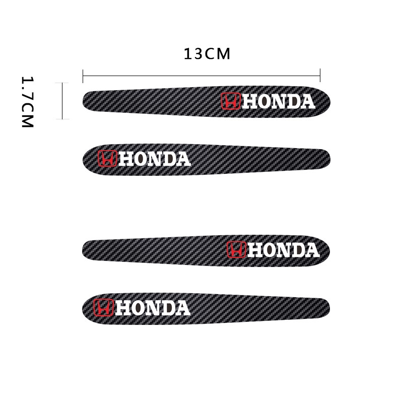 8Pcs Honda Logo Carbon fiber Handle Protection Film For Gank Win Brio Beat freed Genio Ladv City