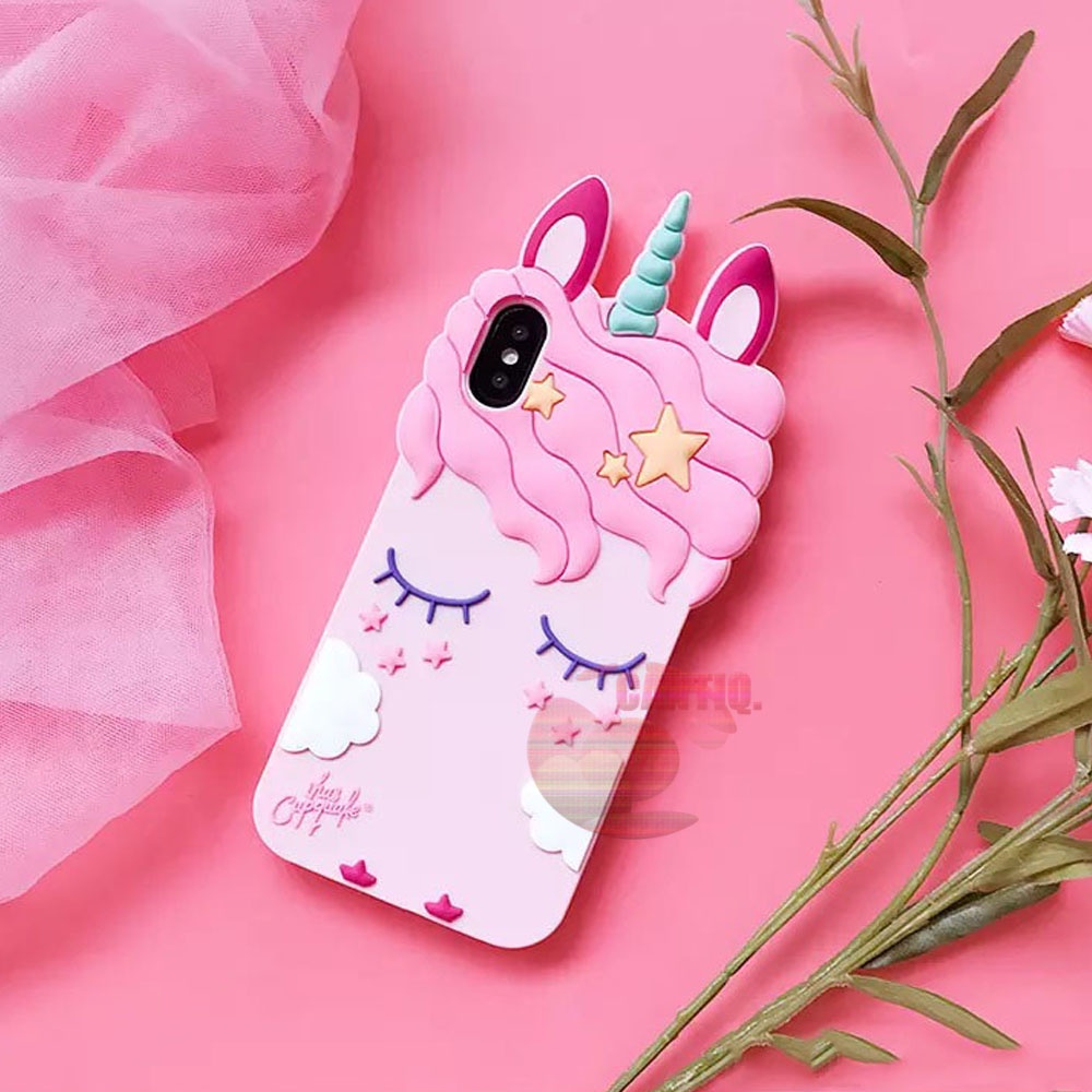 Case Silicone 3D Samsung Galaxy M10 Karakter Lucu Unicorn Sleep Softcase / Casing 4D