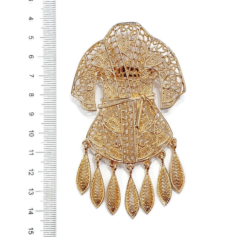 Bros Kebaya Bentuk Baju/Bros Kutubaru-New A - Rose Gold