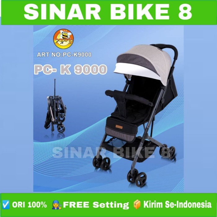 Kereta Dorong Bayi Baby Stroller PACIFIC PC-K9000 Reversible Folding