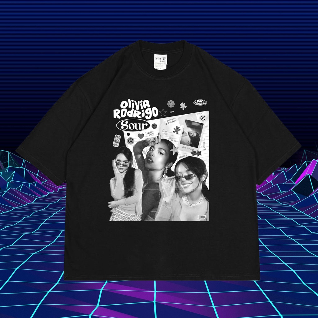 T-SHIRT OVERSIZE OLIVIA RODRIGO – BAJU OVERSIZE ALBUM SOUR