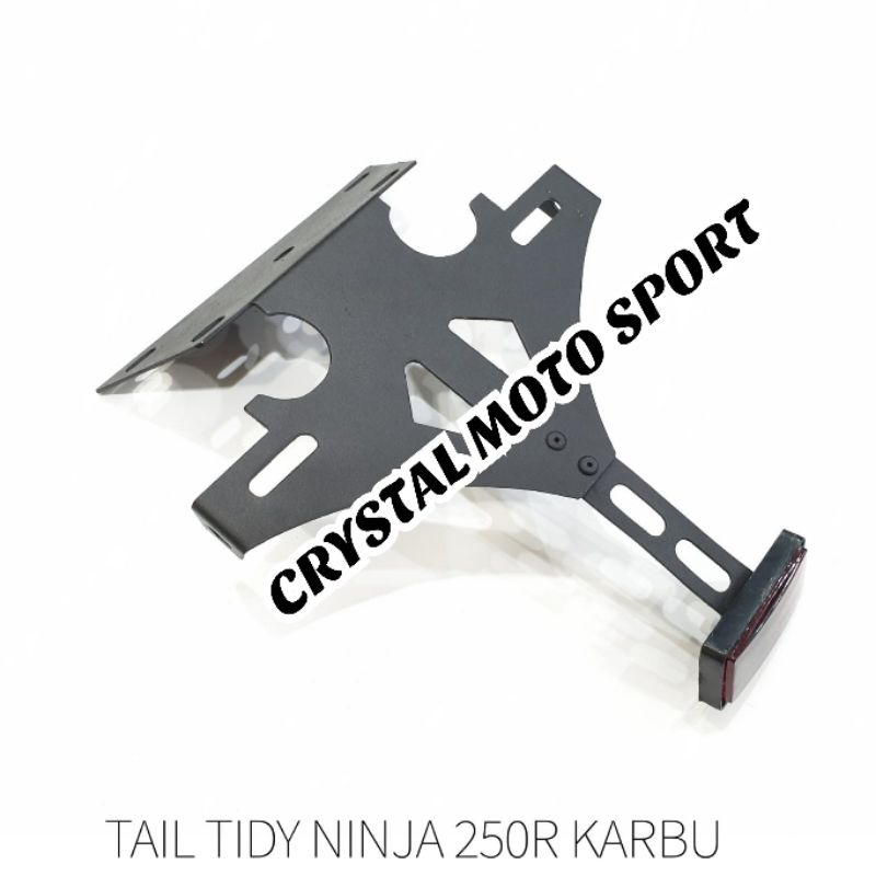 tail tidy ninja 250 karbu breket plat nomor belakang ninja 250r karbu