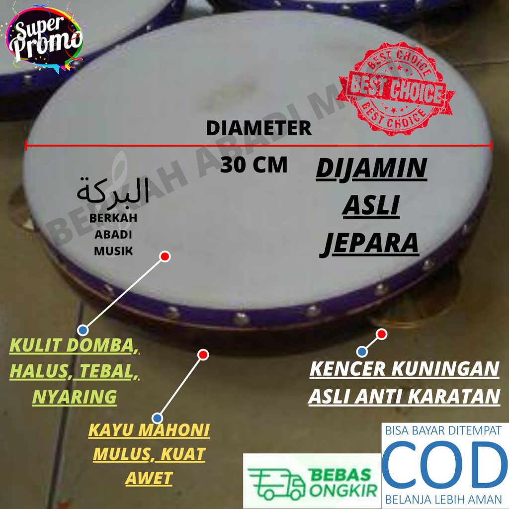 rebana jepara asli 30 cm hadroh jepara asli 30cm hadrah jepara terbang jepara asli terbang hadroh je