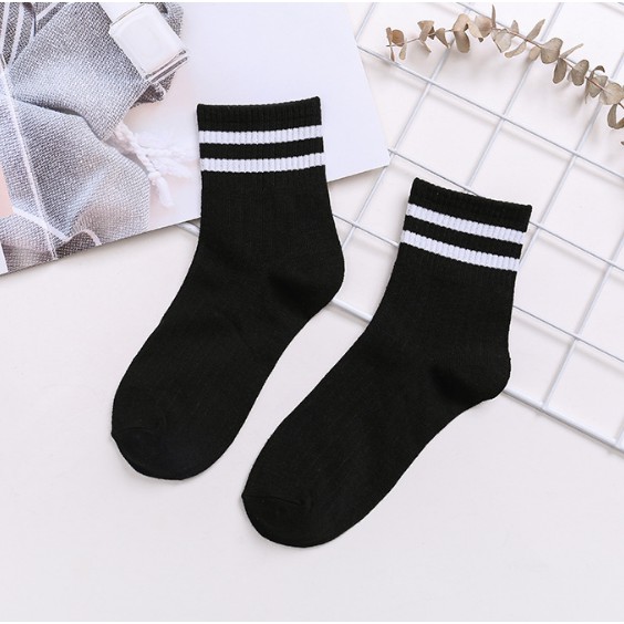 Grosir - K355 Kaos Kaki Atas Mata Kaki / Kaos Kaki Garis / Socks / Import Batam/ Sepatu