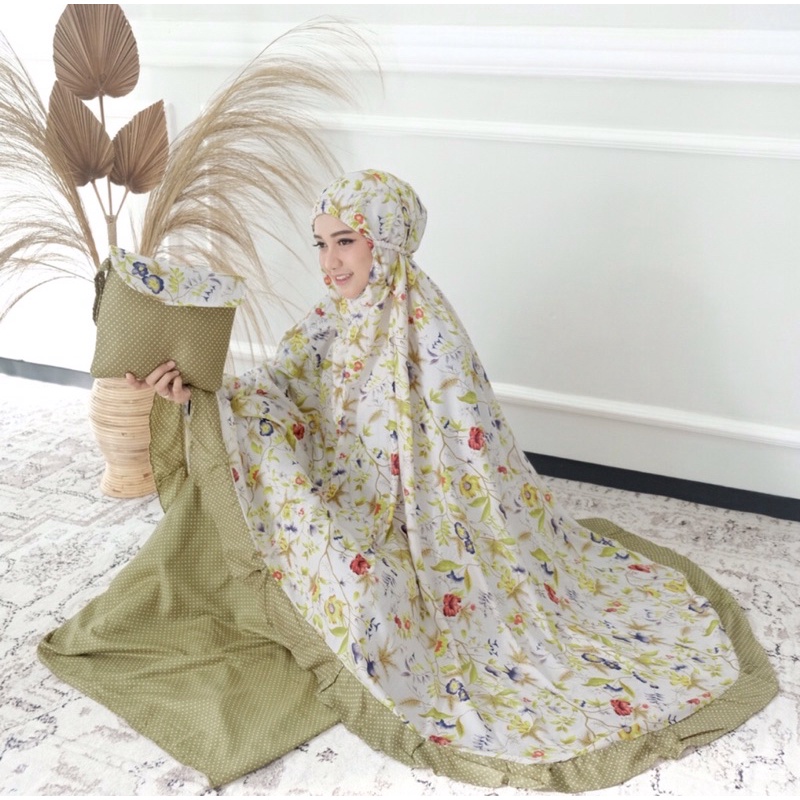 Riyani_ Pipineapple.official Mukena Flower Mukena Rayon Premium Size Jumbo