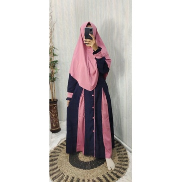 Gamis sabrina itycrepe set khimar efina berkah kancing alfira bukan aku karissa alfaro