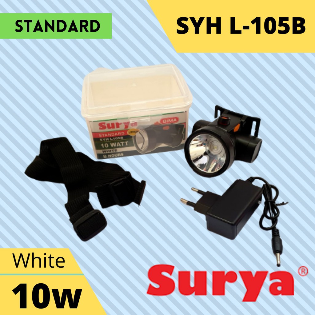 Senter Kepala Surya SYH L 105 B 10 Watt Super Murah Free Tali dan Charger