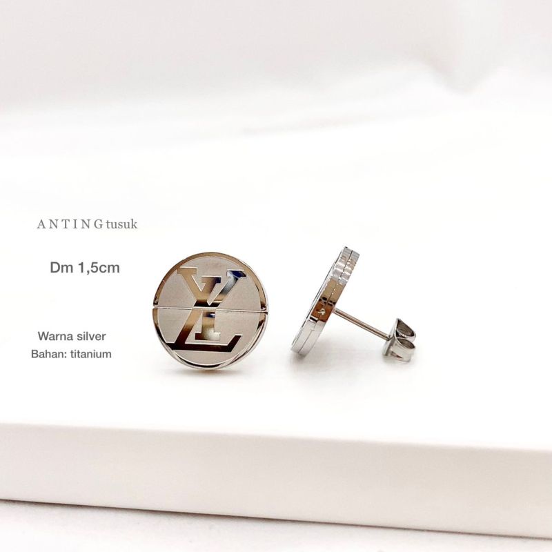 Anting  titanium asli Premium Quality Anti karat anti alergi  earring Stainless steel Ori rosegold