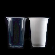 Cup Datar Gelas Plastik 12 14 16 Oz tebal murah