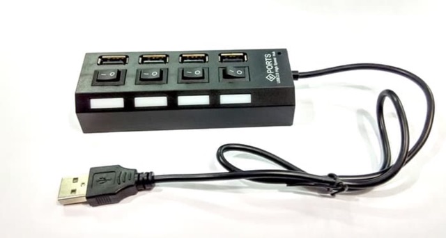 Usb Hub Saklar 4 Port On/Off High speed