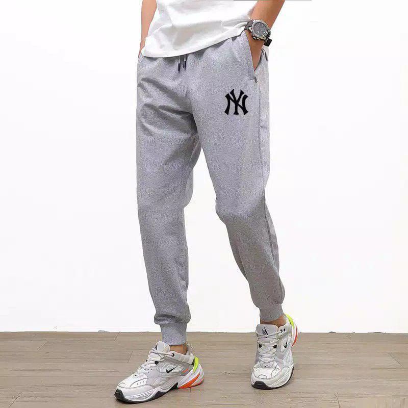 CELANA JOGER SWEATPANTS PANJANG PRIA/WANITA MOTIF LOGO ( NY )