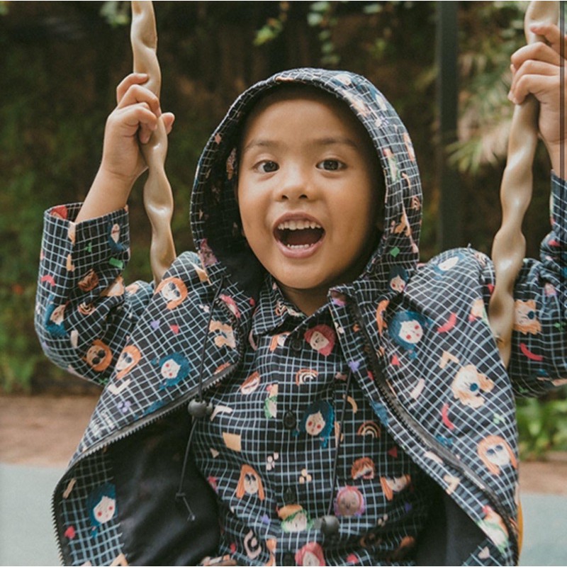 

[NEW] Jaket Anak Black Grid Faces Monime, Devon, Kids Black Grid Faces by Cottonink x Ideku Handmade