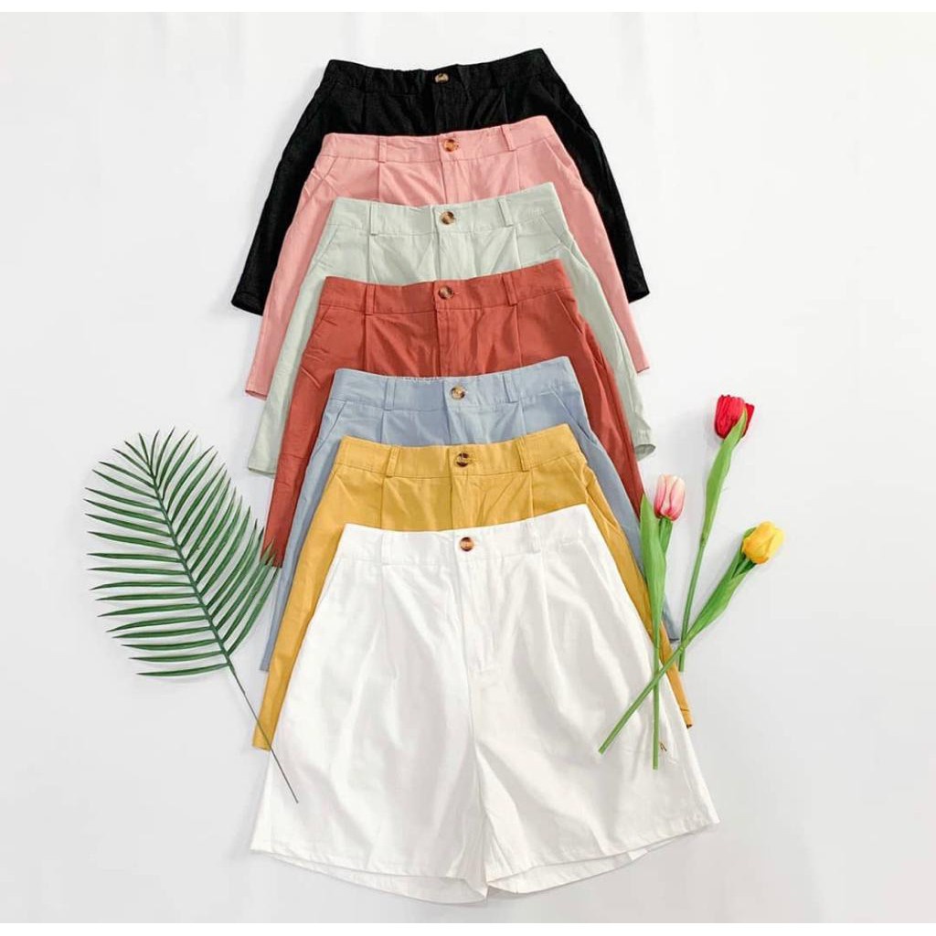 BEFAST - ZEC OOTD Wanita Celana PUTCH / Creamy Colour Pants American Drill / Celana Pendek Wanita