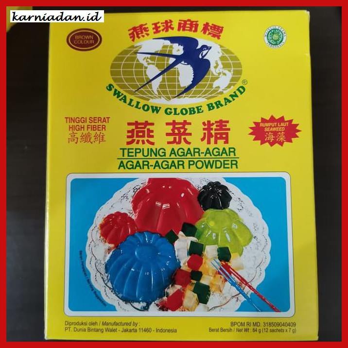 

RAGA-RAGA- AGAR AGAR WALLET SWALLOW GLOBE BRAND - PUTIH -GNIDUP-NAHAB.