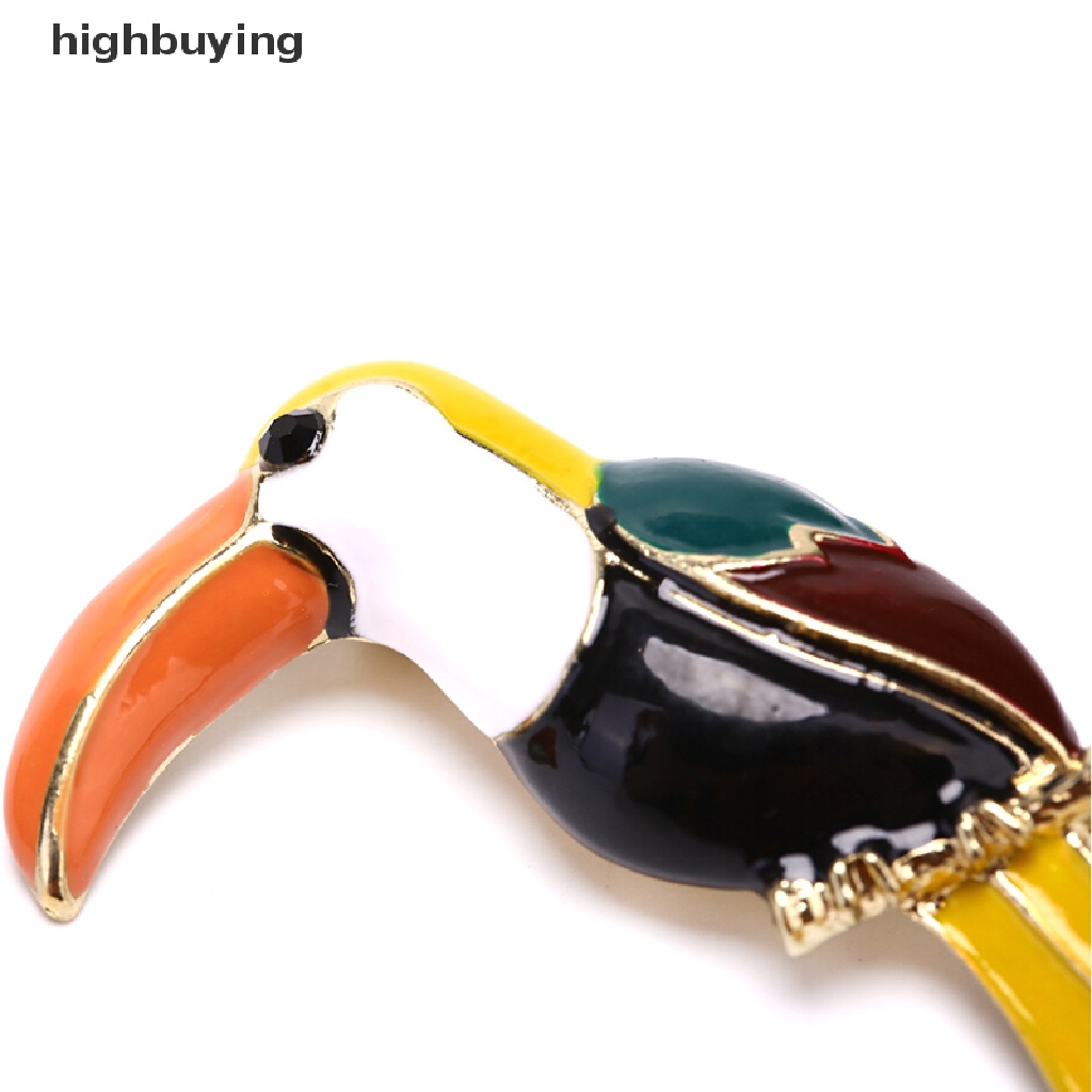 Hbid Bros Pin Enamel Bentuk Burung Toucan Warna Warni Untuk Dekorasi Tas