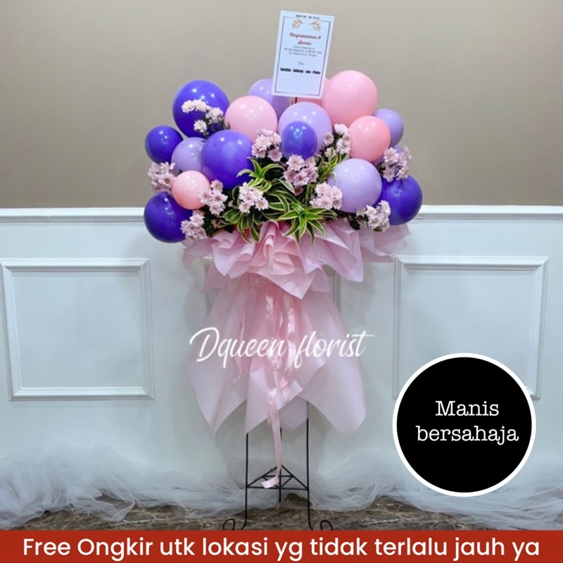 standing bunga dekorasi flower ulang tahun