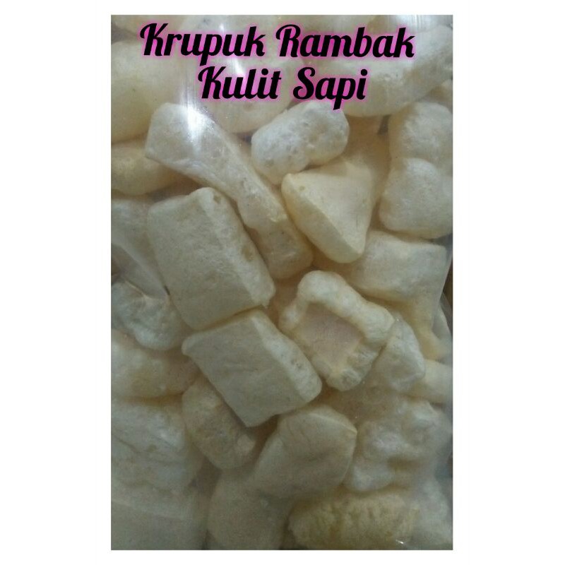 

Krupuk Rambak Kulit Sapi Asli Original 100 gram