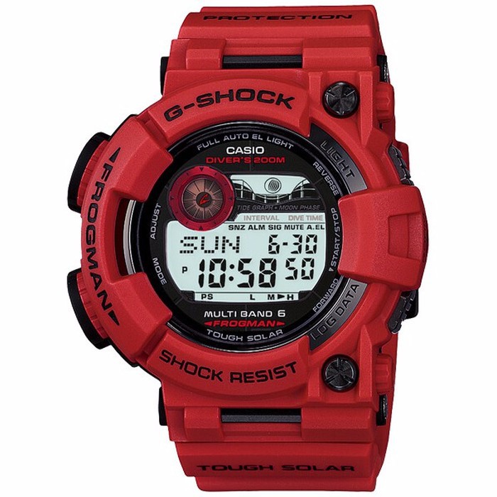 Jam Tangan Pria Cowok Casio G-Shock G Shock GShock FROGMAN RED Ori BM