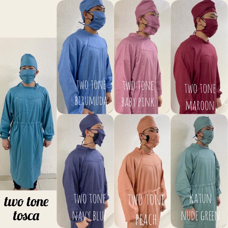 (DENIM / TWO TONE) READY STOK APD / SURGICAL GOWN / JUBAH OPERASI / JUBAH MEDIS