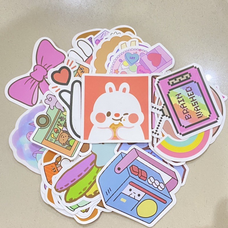 

[10 PCS] STICKER WATERPROOF ANTI AIR VINYL STICKER LUCU ANIME CARTOON STIKER LAPTOP HP KOPER BUJO