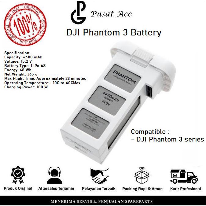 Baterai drone DJI Phantom 3