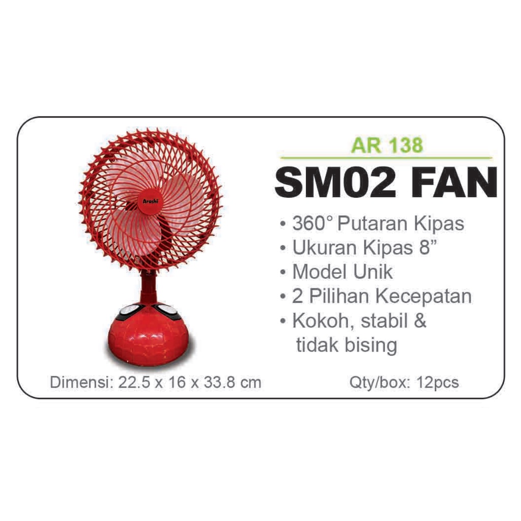 Desk Fan Hyperlite Karakter Spiderman SM03 Kipas Angin Meja Character 8 Inch Spider Man Hyperlite 8&quot; SM-03 TDF 838 Hyperlite Fiction TDF838