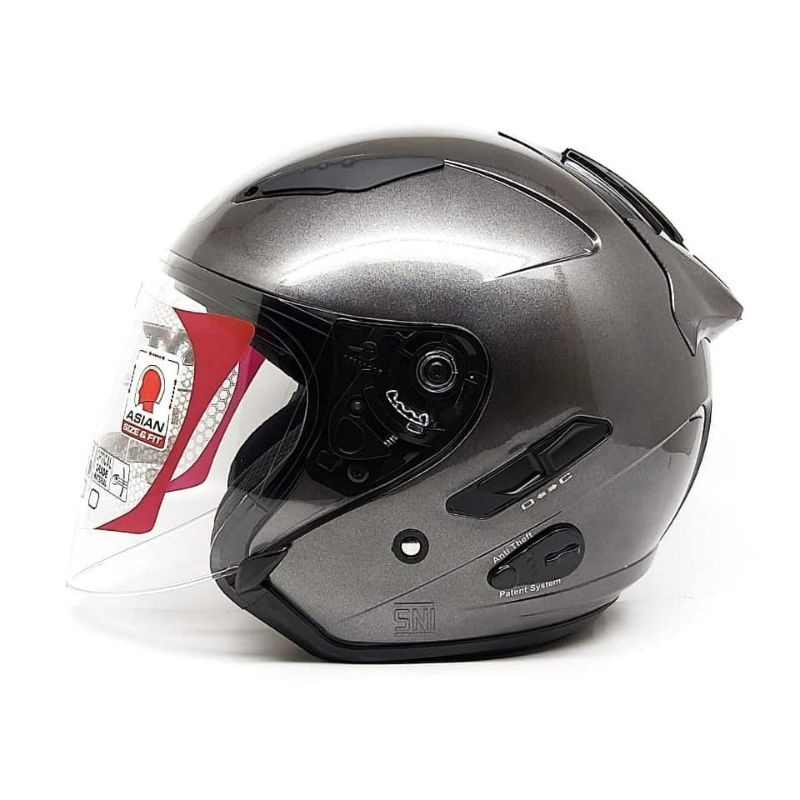 Helm KYT GALAXY Flat R BLACK DOFF & Motif Corak-Gunmet