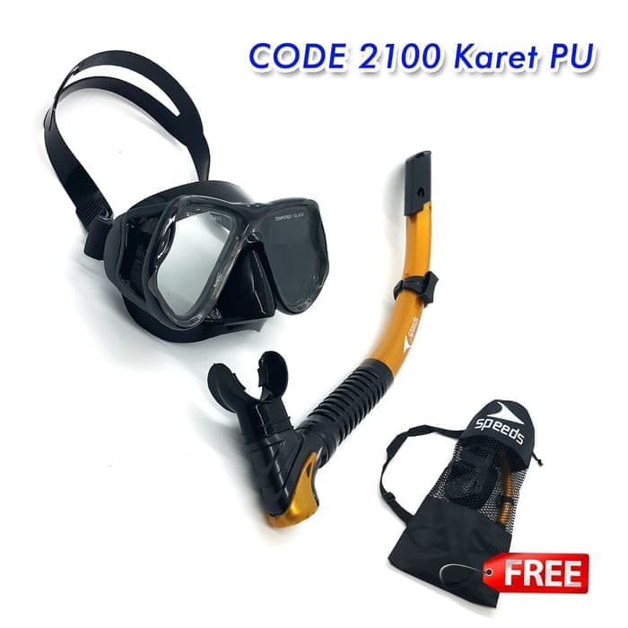 Set Alat Selam Kacamata Renang Pipa Snokle Snorkling PU Dewasa LX2100