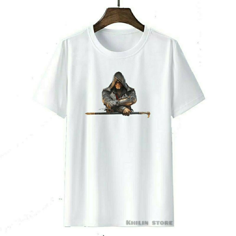 kaos ASSASIN CREED pria wanita dewasa baju kaos pria wanita kaos oblong ASSASIN CREED kaos lengan pendek cowok cewek premium