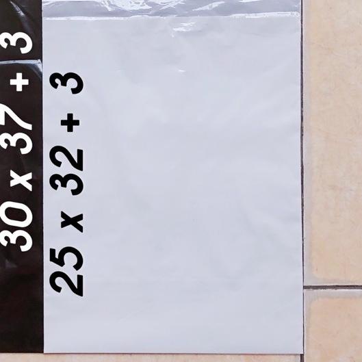 

plastik packing POLYMAILER 30x40 0.4 100 lembar hitam putih plastik lem