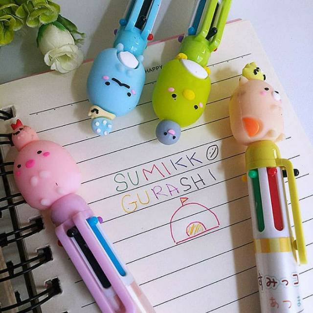 

Pulpen 6 Warna Sumikko Gurashi / Bolpen / Ballpoint / Pen Unik