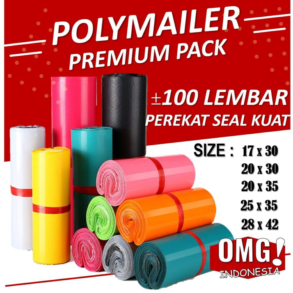 

Kantong Plastik Polymailer 100pcs LDPE Plastik Packing OLSHOP dengan Perekat