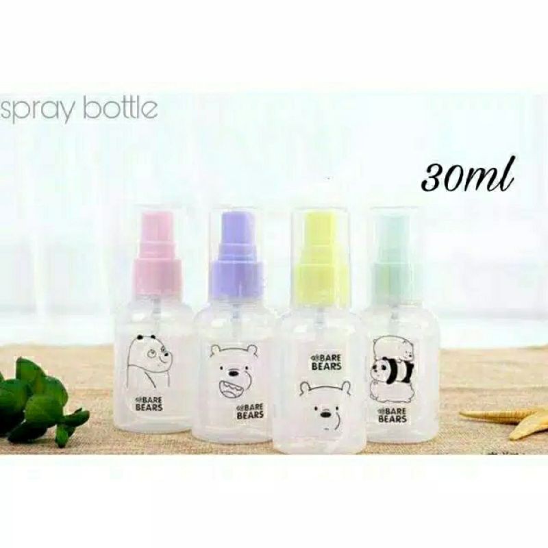Botol Container Spray Mini Kosong Refill Motif Kartun Lucu Unik #bears Praktis Portable Travel