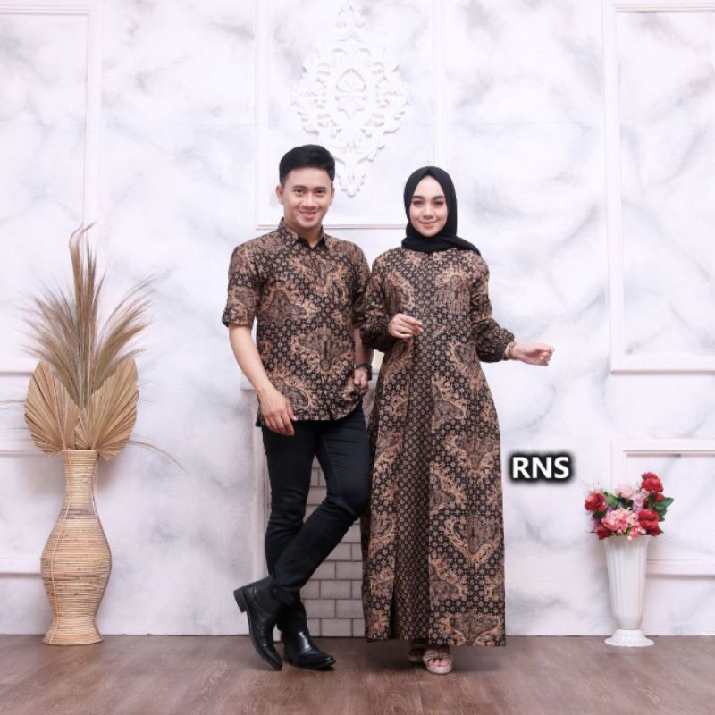 Baju Couple Gamis Family Batik Keluarga ,Sarimbit Ibu Ayah Dan Anak, Baju Couple Batik Murah Seragam