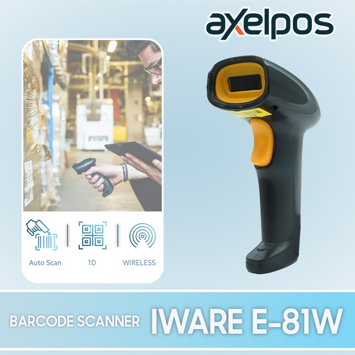 BARCODE SCANNER IWARE E-8SERIES WIRELESS 1D / USB BLUETOOTH 2D