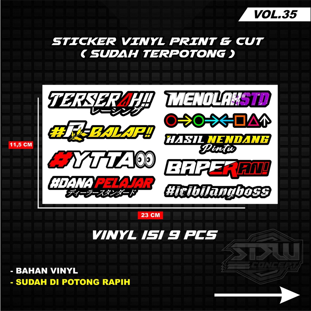 Sticker Print Racing / Stiker racing terbaru / stiker motor / stiker motor