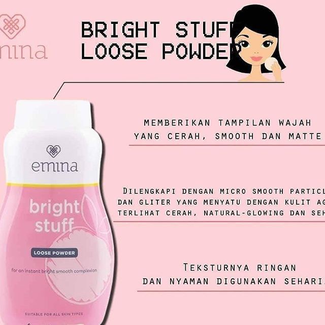 EMINA BRIGHT STUFF LOOSE POWDER 55 GR RUMAH CANTIK