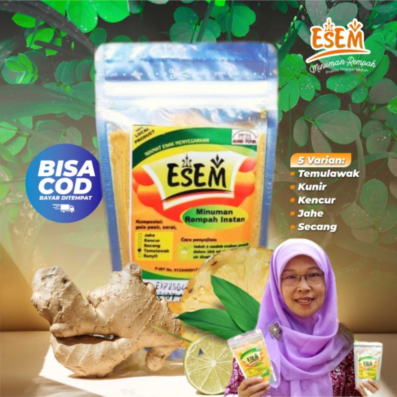 

MINUMAN REMPAH ESEM ( KUNIR PUTIH, KENCUR, JAHE, SECANG, TEMULAWAK)