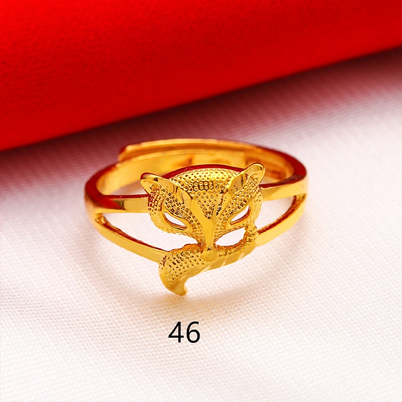 Cincin Emas Asli Kadar 700 Dewasa Desain 24K  Disesuaikan Gaya Minimalis Untuk Wanita