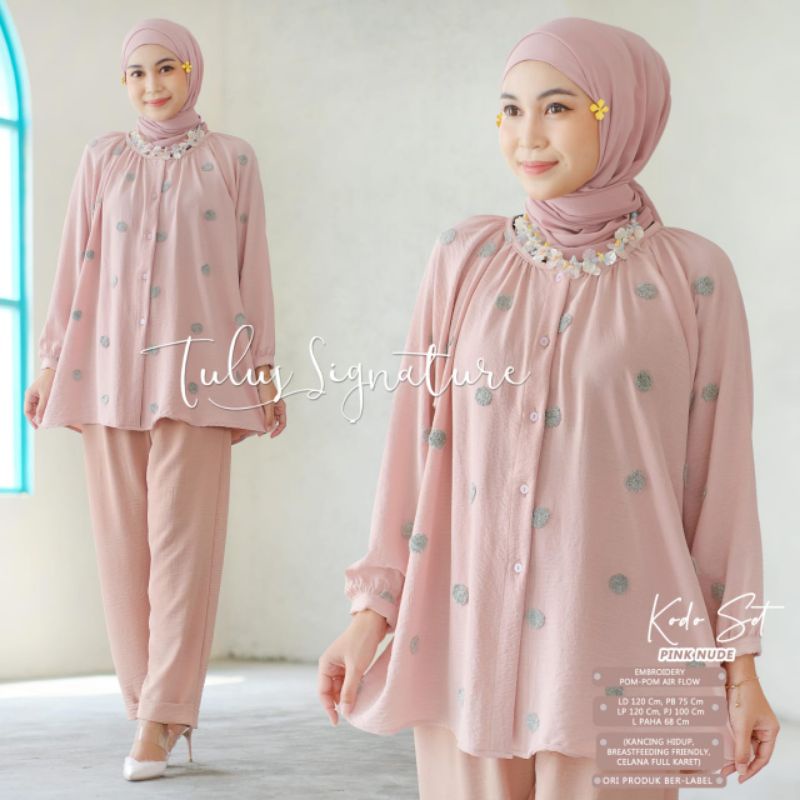 KODO SET BY TULUS SIGNATURE / ONE SET WANITA MUSLIMAH / Setelan embordy