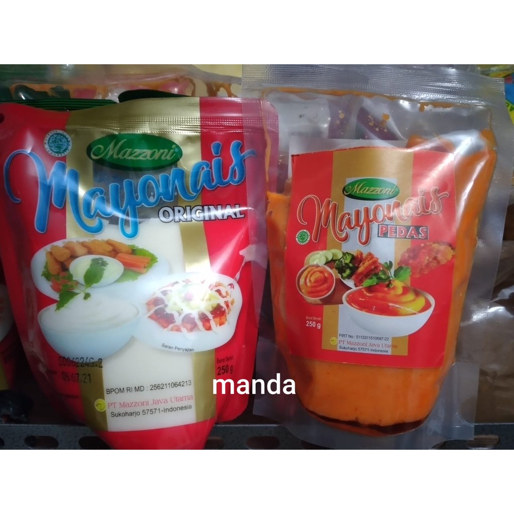 

Mazzoni mayonais pedas saus mayo ori berat 250 gram