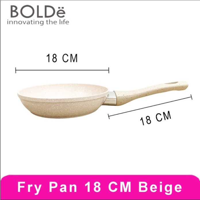 Wajan Fry Pan 18 CM Super Pan BOLDe Beige Penggorengan Anti Lengket