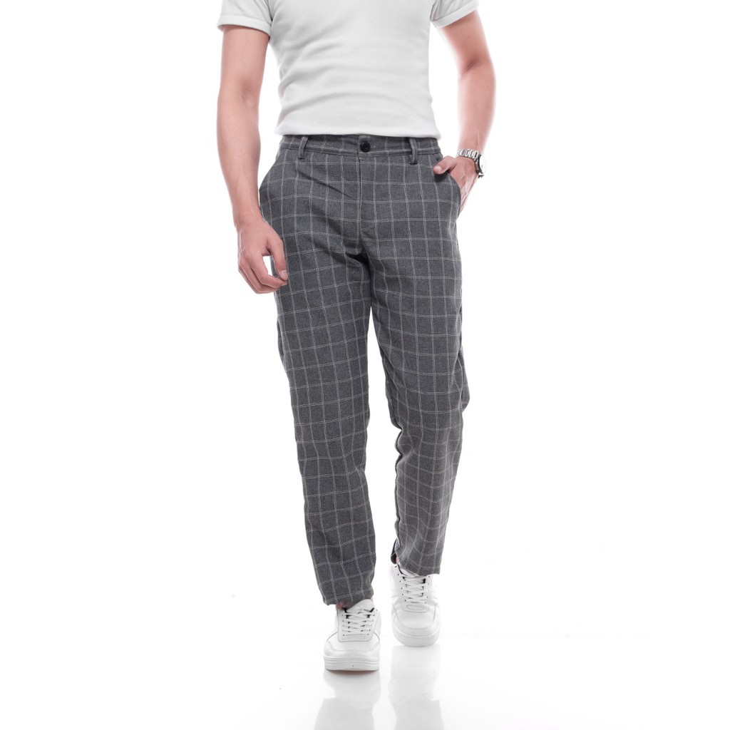 CELANA PANJANG SLIM TARTAN/ MOTIF KOTAK TERBARU | Shopee Indonesia