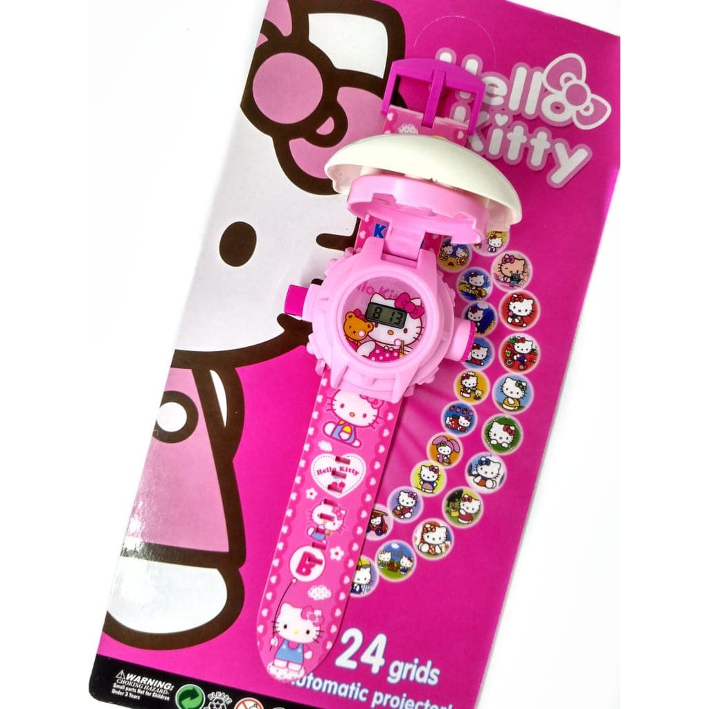 Promo Terbaru! JAM TANGAN ANAK PEREMPUAN HELLO KITTY DIGITAL PROYEKTOR JUMBO