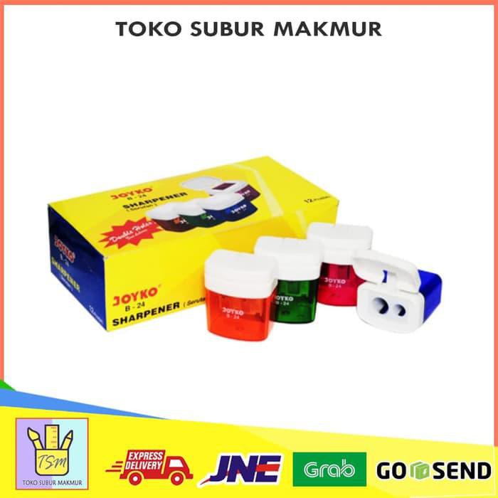 

[ISI 12PCS] RAUTAN PENSIL 2 LUBANG B-24 JOYKO CAMPUR WARNA