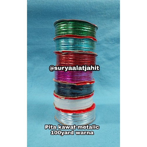 Pita kawat metalic/kawat souvenir 1Rol@100Y =rp.9.500/100Y