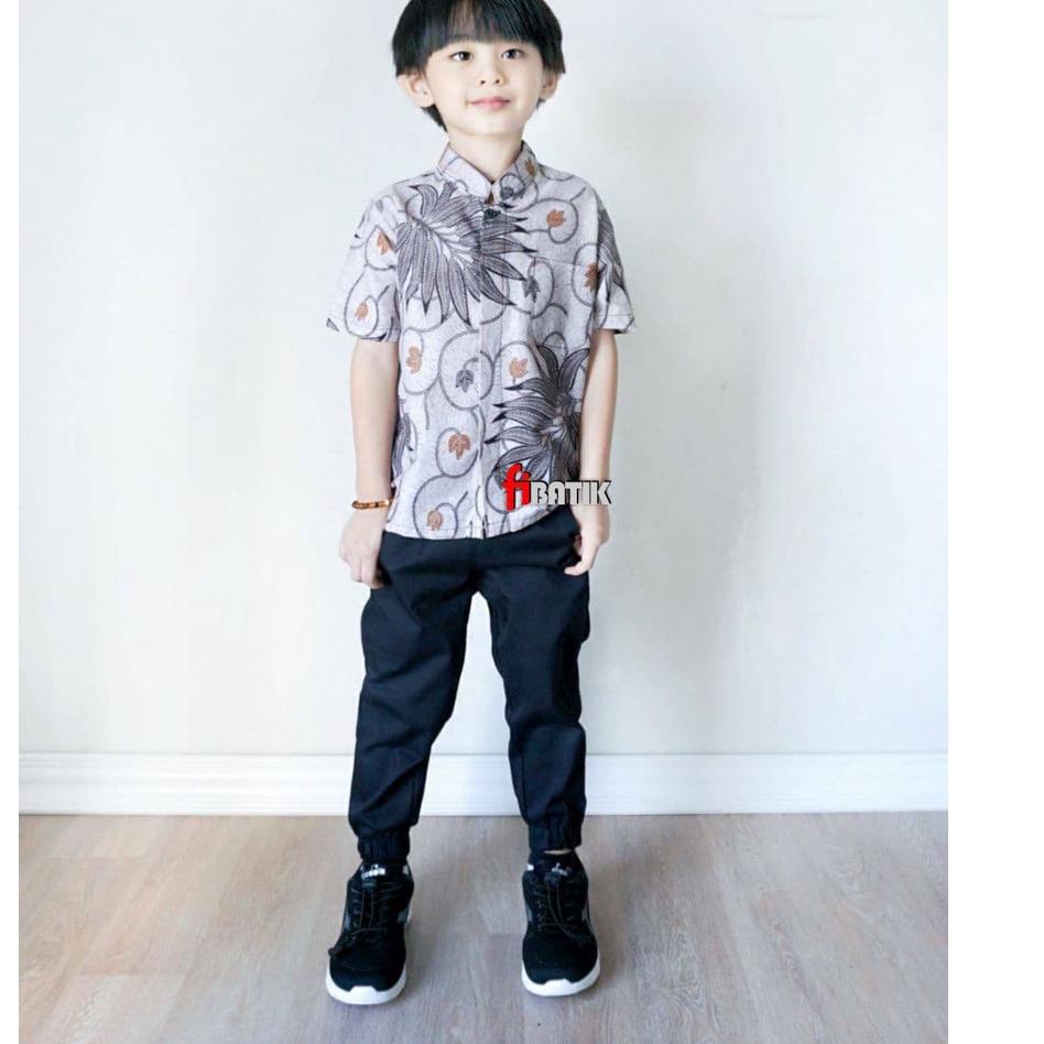 Menarik.. Baju Batik Anak Laki Laki Umur 1-13 Tahun Terbaru / Atasan Hem Kemeja Lengan Pendek Anak C
