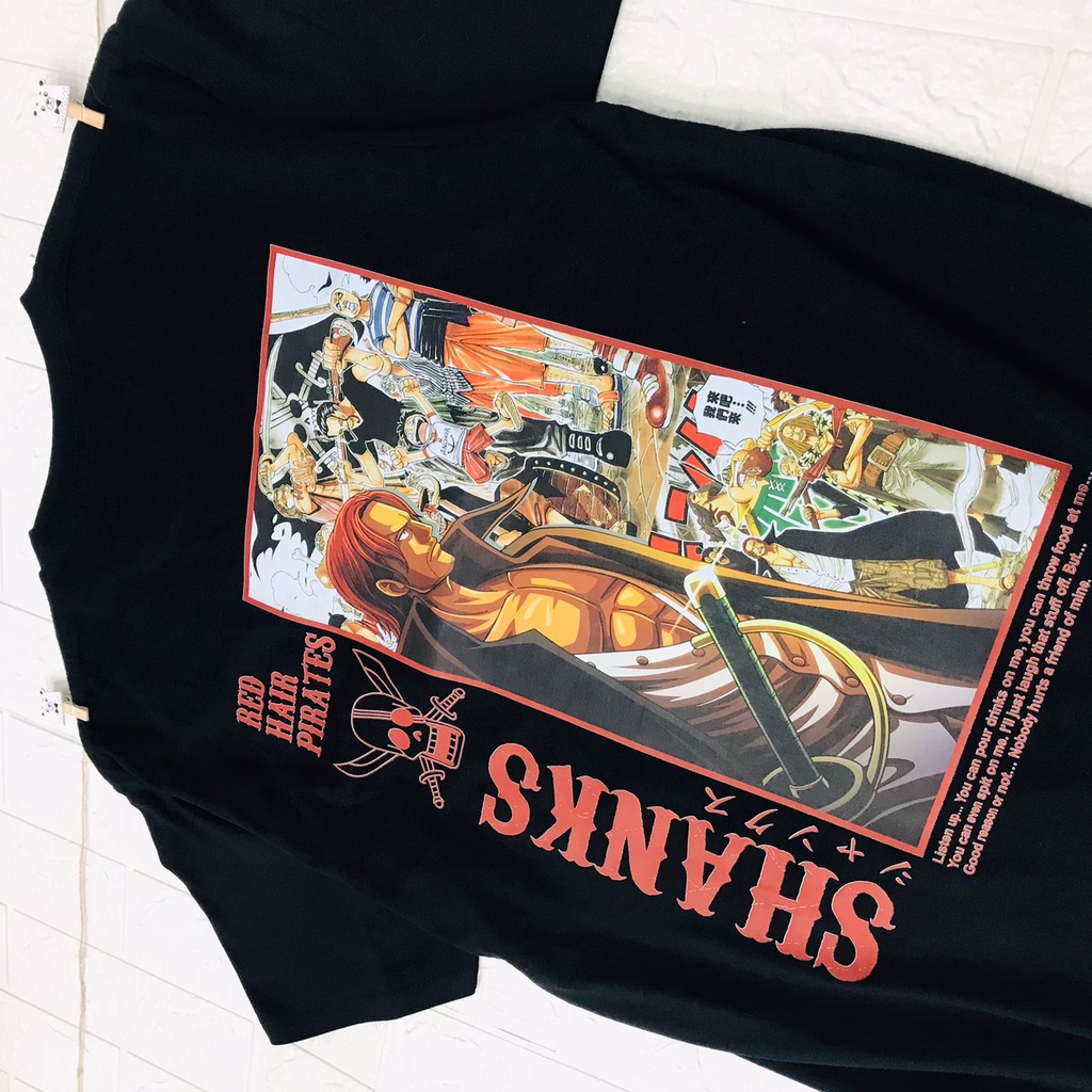 Kaos Red Force Shanks Anime Manga One Piece Premium Unisex