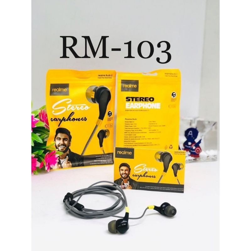 Headset Handsfree REALME RM-103 RM101 BUDS2 STEREO Earphone REALME BUDS2 RM-101 RM103 STEREO